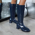 ELEGANTE DAMEN-WINTERSTIEFEL – BEQUEM, ATMUNGSAKTIV, KUNSTLEDER, BLOCKABSATZ & SEITLICHER REISSVERSCHLUSS
